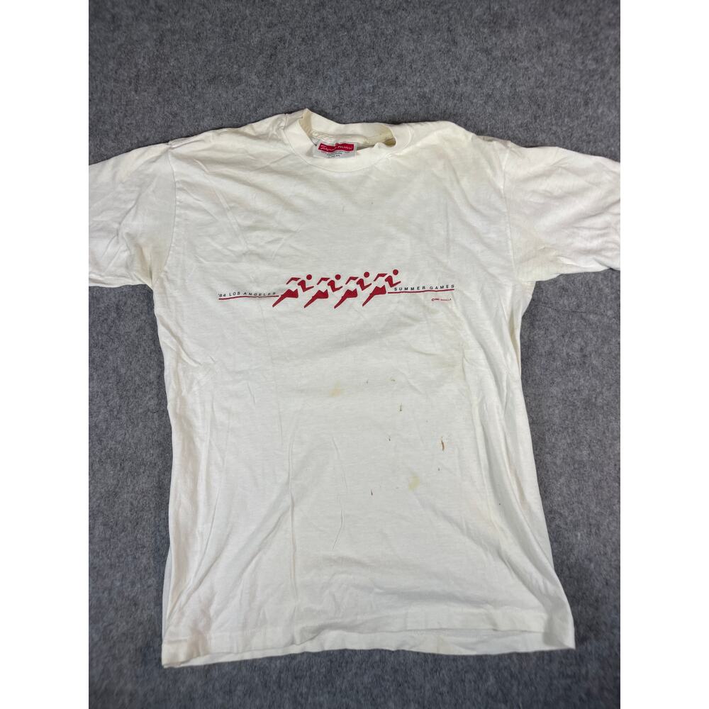 Vintage 80s 1984 Los Angeles Summer Games Graphic Tee Mens L Retro Single Stitch